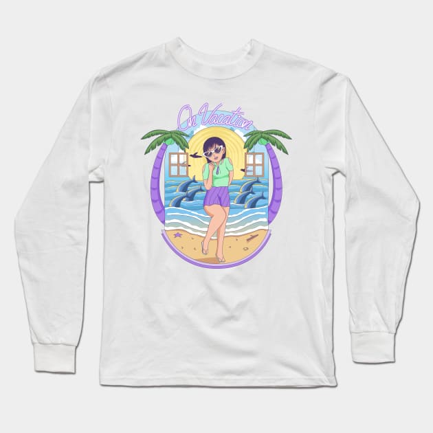On Vacation Long Sleeve T-Shirt by Zee Imagi
